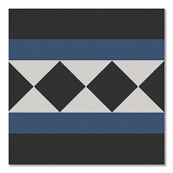 Stonehouse Studio Buxton Navy Border Geometric Patterned Wall and Floor Tiles - 225 x 225mm
