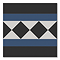 Stonehouse Studio Buxton Navy Border Geometric Patterned Wall and Floor Tiles - 225 x 225mm