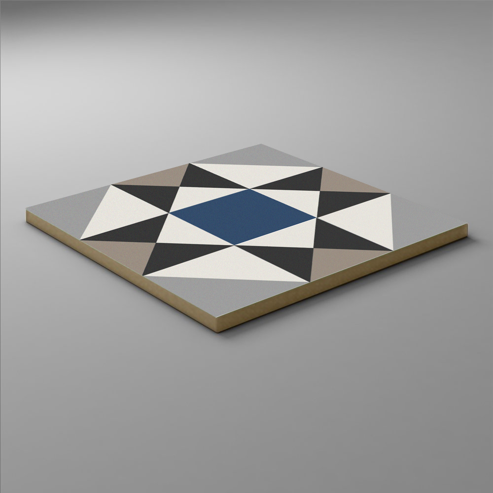 Stonehouse Studio Buxton Navy Patterned Wall and Floor Tiles 225 x 225mm