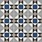 Stonehouse Studio Buxton Navy Patterned Wall and Floor Tiles - 225 x 225mm
