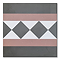 Stonehouse Studio Buxton Pink Border Geometric Patterned Wall and Floor Tiles - 225 x 225mm
