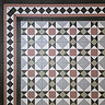 Stonehouse Studio Buxton Pink Border Geometric Patterned Wall and Floor Tiles - 225 x 225mm