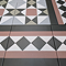 Stonehouse Studio Buxton Pink Border Geometric Patterned Wall and Floor Tiles - 225 x 225mm