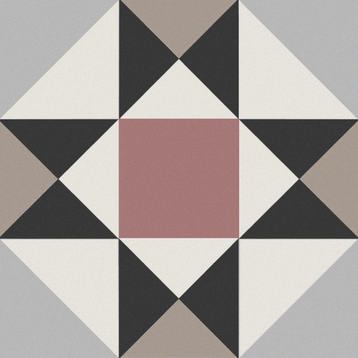 Stonehouse Studio Buxton Pink Geometric Patterned Wall and Floor Tiles - 225 x 225mm