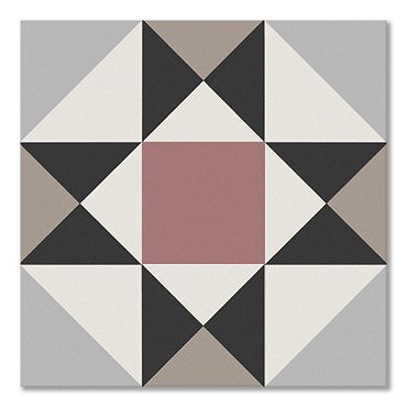 Stonehouse Studio Buxton Pink Geometric Patterned Wall and Floor Tiles - 225 x 225mm