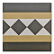 Stonehouse Studio Buxton Saffron Border Geometric Patterned Wall and Floor Tiles - 225 x 225mm