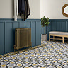 Stonehouse Studio Buxton Saffron Border Geometric Patterned Wall and Floor Tiles - 225 x 225mm