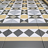 Stonehouse Studio Buxton Saffron Geometric Patterned Wall and Floor Tiles - 225 x 225mm