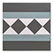 Stonehouse Studio Buxton Teal Border Geometric Patterned Wall and Floor Tiles - 225 x 225mm