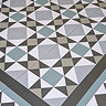 Stonehouse Studio Buxton Teal Geometric Patterned Wall and Floor Tiles - 225 x 225mm
