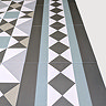 Stonehouse Studio Buxton Teal Geometric Patterned Wall and Floor Tiles - 225 x 225mm