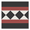 Stonehouse Studio Buxton Terracotta Border Geometric Patterned Wall and Floor Tiles - 225 x 225mm