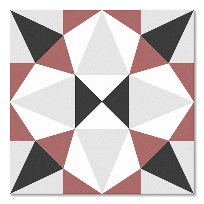 Stonehouse Studio Cabana Brick Geometric Patterned Wall and Floor Tiles - 225 x 225mm