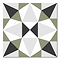 Stonehouse Studio Cabana Moss Geometric Patterned Wall and Floor Tiles - 225 x 225mm