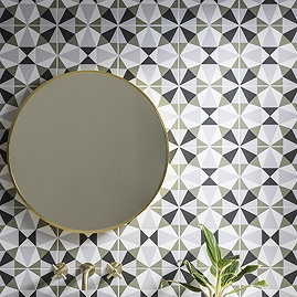 Stonehouse Studio Cabana Moss Geometric Patterned Wall and Floor Tiles - 225 x 225mm