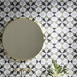 Stonehouse Studio Cabana Moss Geometric Patterned Wall and Floor Tiles - 225 x 225mm