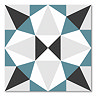 Stonehouse Studio Cabana Teal Geometric Patterned Wall and Floor Tiles - 225 x 225mm