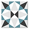 Stonehouse Studio Cabana Teal Geometric Patterned Wall and Floor Tiles - 225 x 225mm