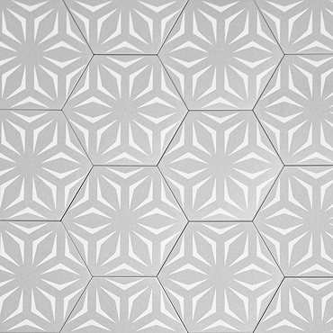 Stonehouse Studio Casablanca Ash Hexagon Wall & Floor Tiles - 225 x 259mm