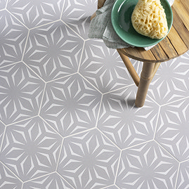 Stonehouse Studio Casablanca Ash Hexagon Wall & Floor Tiles - 225 x 259mm