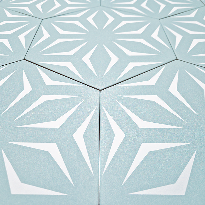 Stonehouse Studio Casablanca Duck Egg Hexagon Wall & Floor Tiles - 225 x 259mm