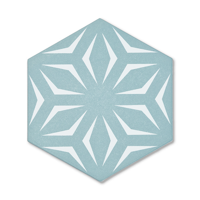 Stonehouse Studio Casablanca Duck Egg Hexagon Wall & Floor Tiles - 225 x 259mm