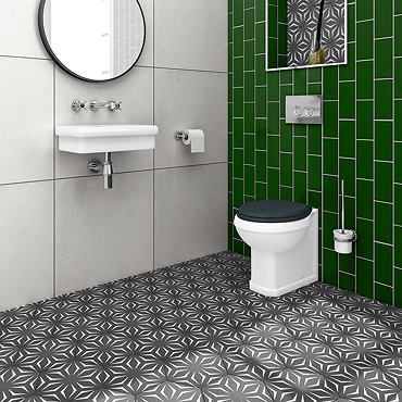 Stonehouse Studio Casablanca Ebony Hexagon Wall & Floor Tiles - 225 x 259mm