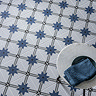 Stonehouse Studio Celeste Prussian Blue Encaustic Effect Tiles - 225 x 225mm