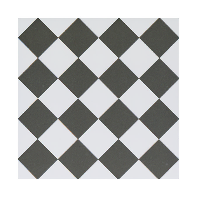 Stonehouse Studio Chequers Black Patterned Wall and Floor Tiles - 225 x 225mm