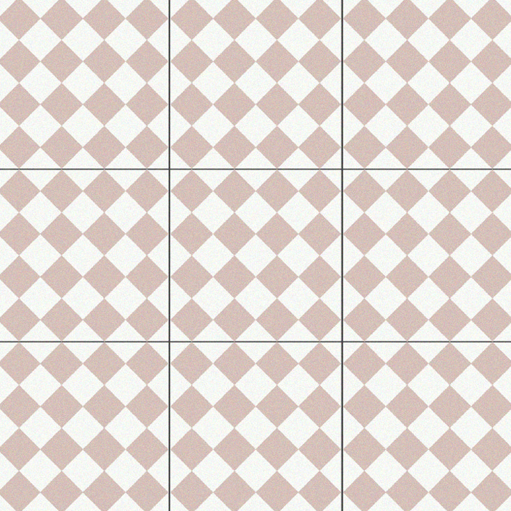 Stonehouse Studio Chequers Blush Patterned Wall and Floor Tiles - 225 x 225mm