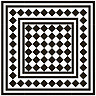 Stonehouse Studio Chequers Border Black & White Wall and Floor Tiles - 225 x 225mm