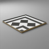 Stonehouse Studio Chequers Corner Border Black & White Wall and Floor Tiles - 225 x 225mm