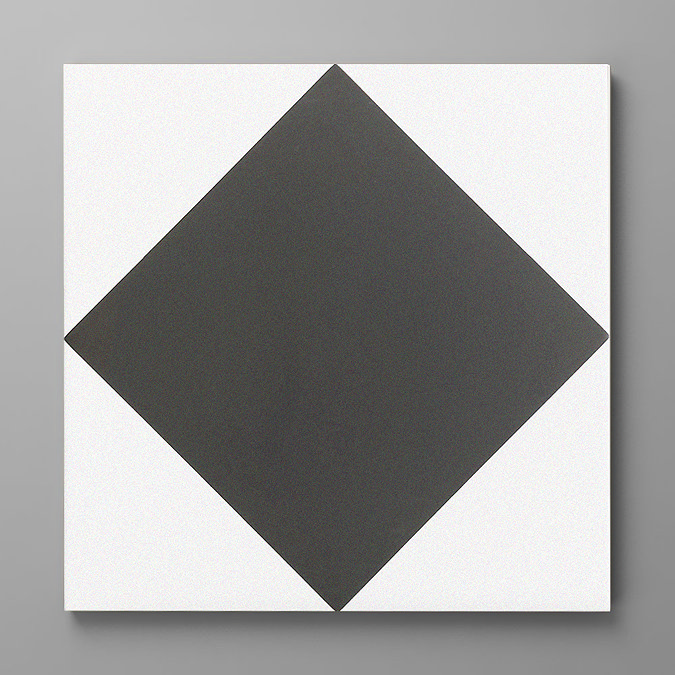 Stonehouse Studio Chequers Large Black & White Wall and Floor Tiles - 225 x 225mm