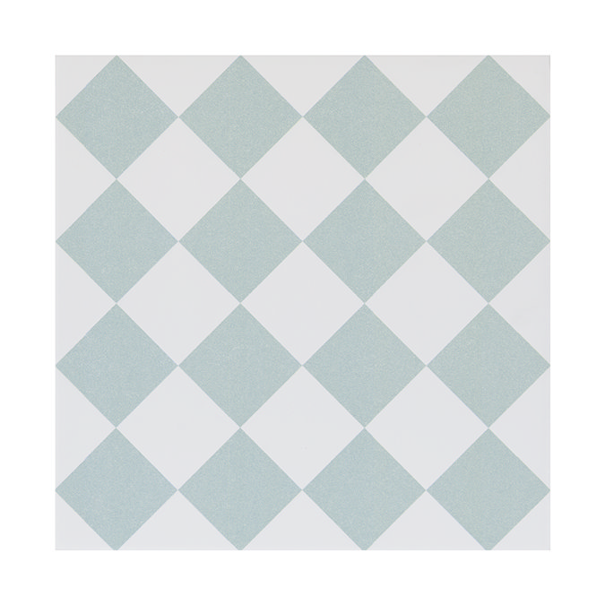 Stonehouse Studio Chequers Sage Patterned Wall and Floor Tiles - 225 x 225mm