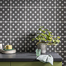Stonehouse Studio Clarence Star Patterned Graphite Wall & Floor Tiles - 225 x 225mm