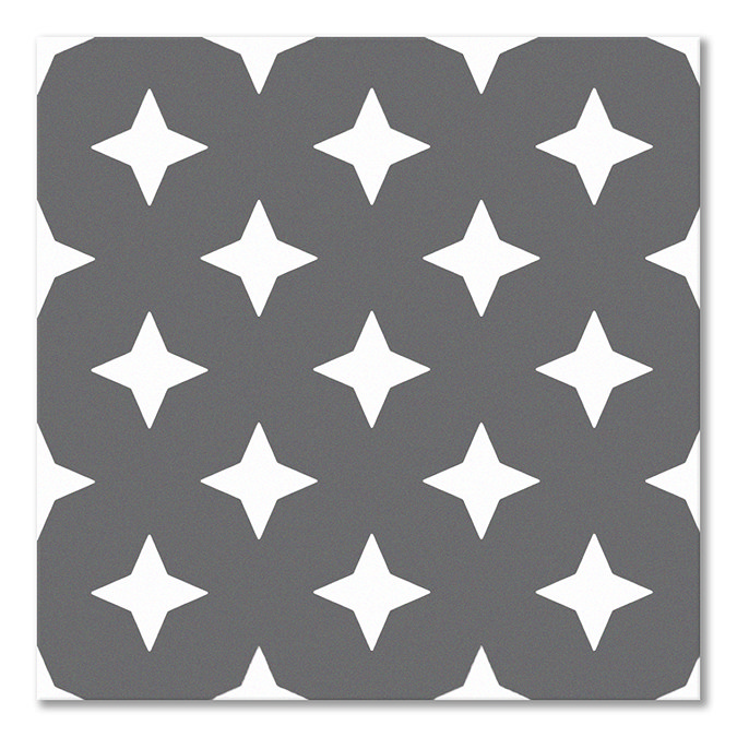 Stonehouse Studio Clarence Graphite Wall & Floor Tiles - 225 x 225mm