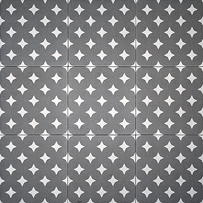 Stonehouse Studio Clarence Graphite Wall & Floor Tiles - 225 x 225mm