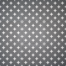 Stonehouse Studio Clarence Graphite Wall & Floor Tiles - 225 x 225mm