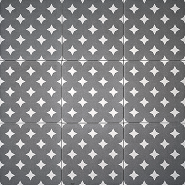 Stonehouse Studio Clarence Graphite Wall & Floor Tiles - 225 x 225mm