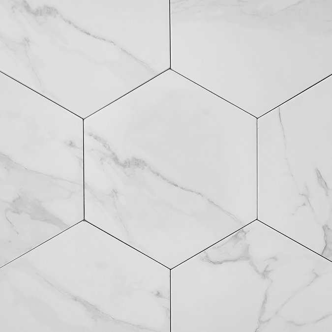 Stonehouse Studio Comino Hexagon Marble Effect Wall and Floor Tiles - 225 x 259mm