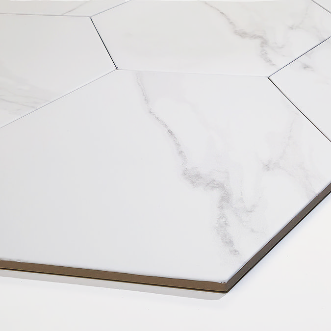 Stonehouse Studio Comino Hexagon Marble Effect Wall and Floor Tiles - 225 x 259mm