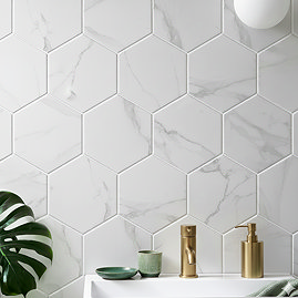 Stonehouse Studio Comino Hexagon Marble Effect Wall and Floor Tiles