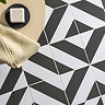 Stonehouse Studio Como Jet Geometric Patterned Wall and Floor Tiles - 225 x 225mm