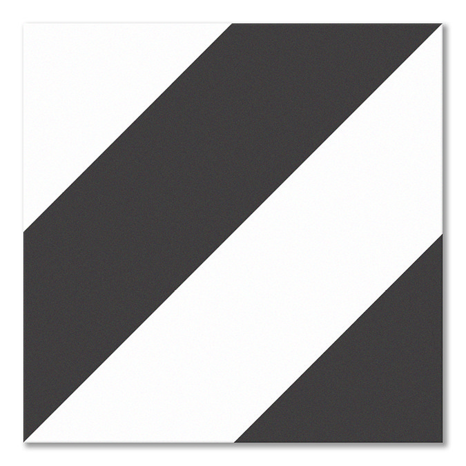 Stonehouse Studio Como Jet Geometric Patterned Wall and Floor Tiles - 225 x 225mm