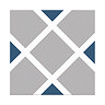 Stonehouse Studio Connaught Indigo Patterned Wall and Floor Tiles - 225 x 225mm