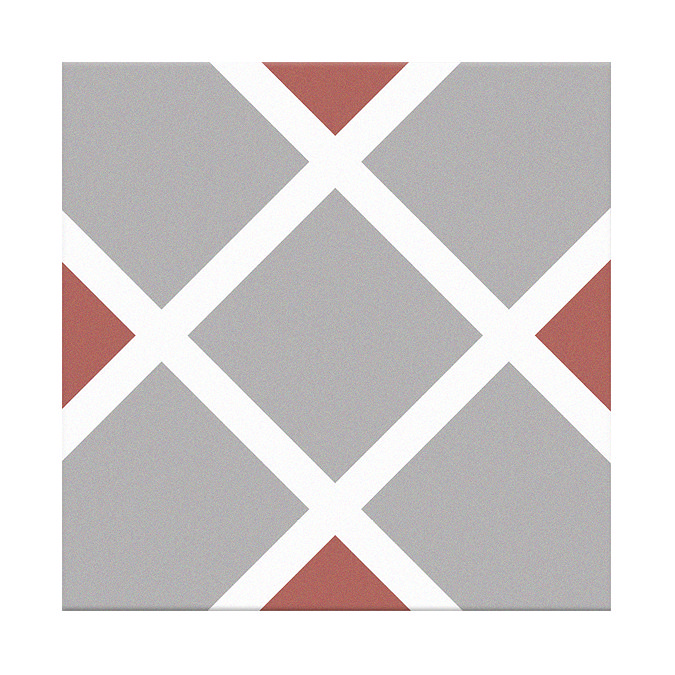 Stonehouse Studio Connaught Terracotta Patterned Wall and Floor Tiles - 225 x 225mm