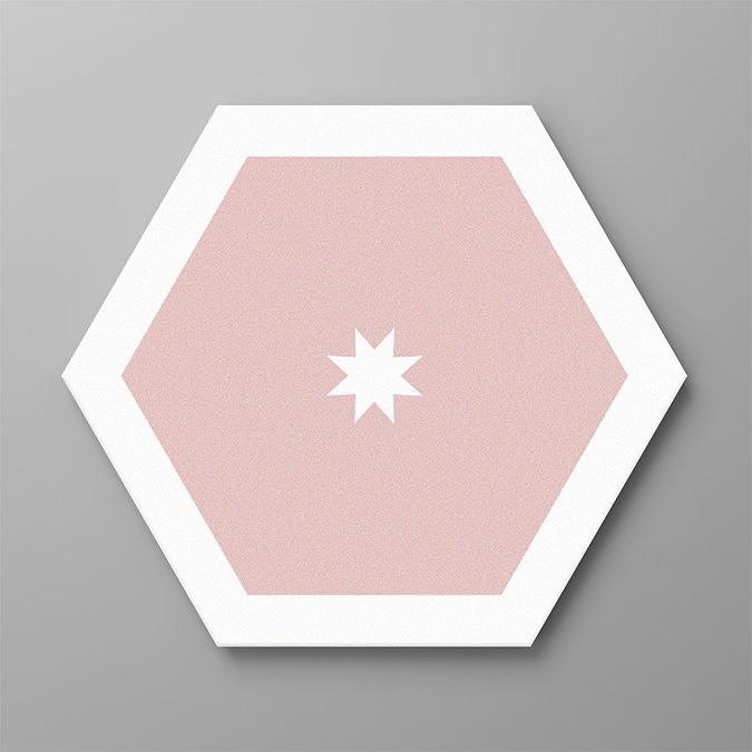 Stonehouse Studio Cosmos Blush Hexagon Wall & Floor Tiles - 225 x 225mm