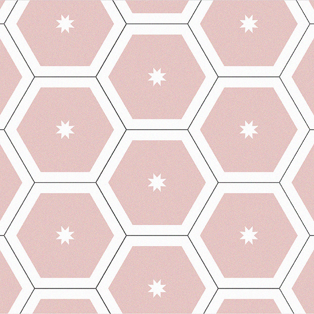 Stonehouse Studio Cosmos Blush Hexagon Wall & Floor Tiles - 225 x 225mm