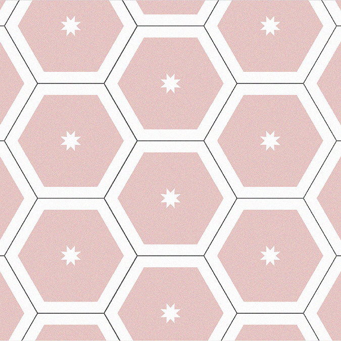 Stonehouse Studio Cosmos Blush Hexagon Wall & Floor Tiles - 225 x 225mm