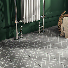 Stonehouse Studio Crossroads Charcoal Tiles - 225 x 225mm